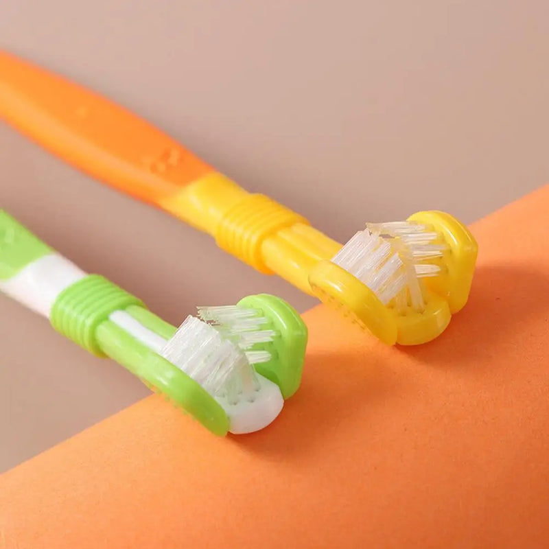 Three-Head Pet Toothbrush For Dogs And Cats