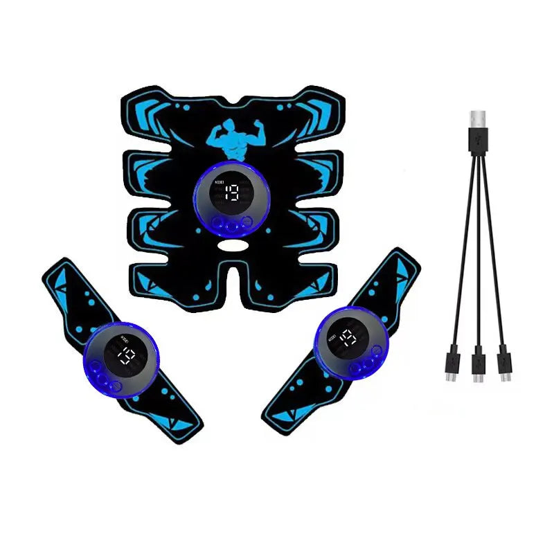 USB Rechargable  Muscle Massager ABS Arm 3 IN 1 Trainer Pad Wireless Smart Fitness Abdominal Training Electric Body