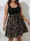 Summer Knit Floral Printed Dress No sleeves