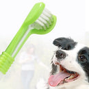 Three-Head Pet Toothbrush For Dogs And Cats
