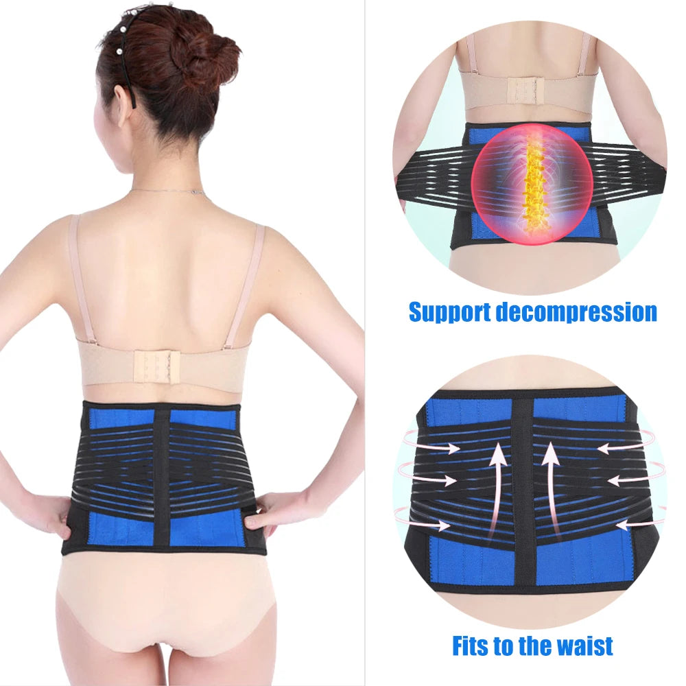 Neoprene Lumbar Support Belt | Double Pull Back Pain Brace