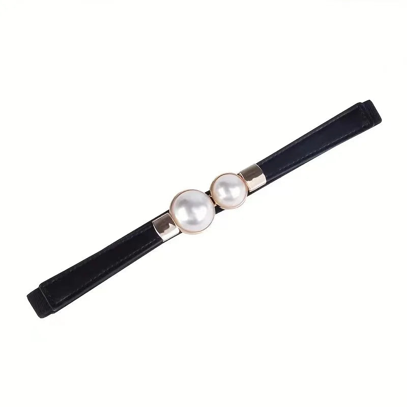 Elegant Double Pearls Buckle