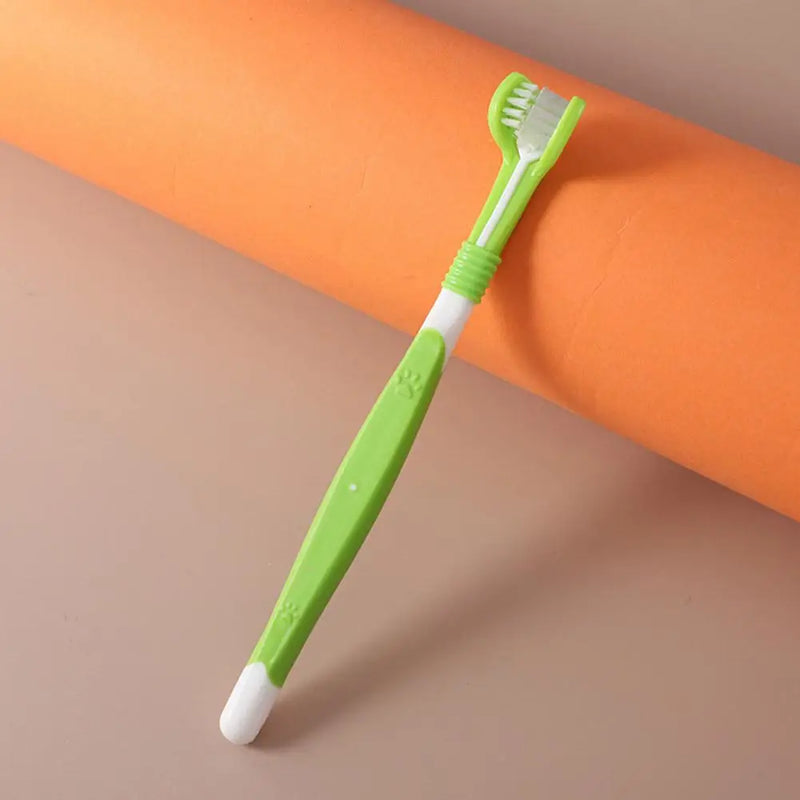 Three-Head Pet Toothbrush For Dogs And Cats