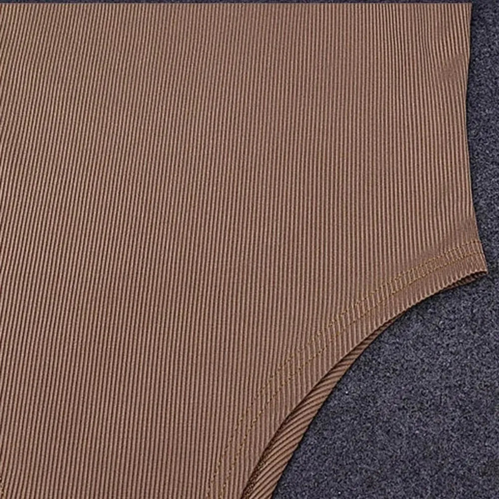 Sexy Knit Halter Bodysuit | Sleeveless Off-Shoulder Clubwear