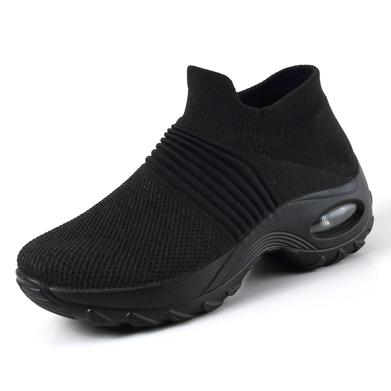 Breathable Walking Mesh Platform Shoes