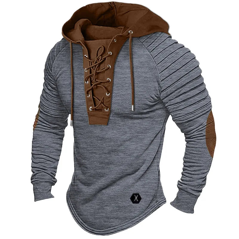 New Style Men's Street Top/ Pleated Hood