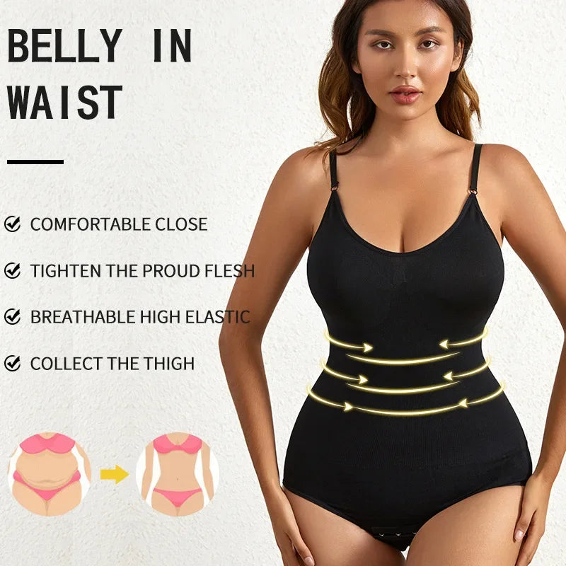 Seamless Tummy Control Body Shaper Bodysuit for Women