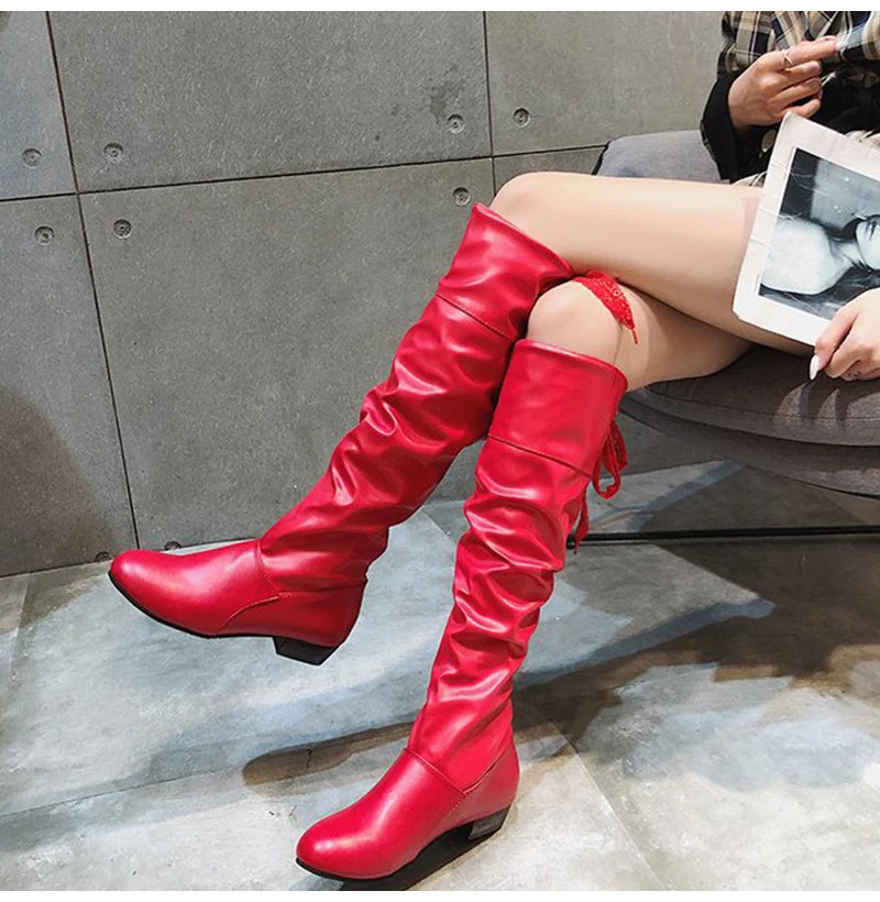 Knee High Leather Boots