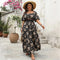 Square Neck Short Sleeved Casual Dress