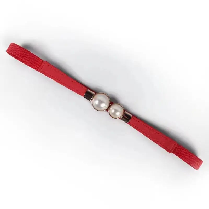 Elegant Double Pearls Buckle