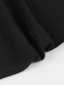 Elegant Slit Metal Buckle Single Shoulder Short Sleeve Dress