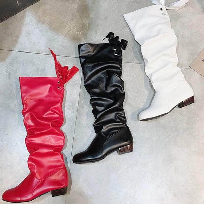 Knee High Leather Boots