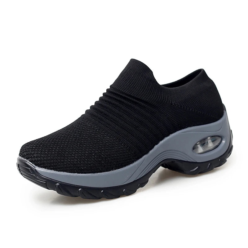 Breathable Walking Mesh Platform Shoes