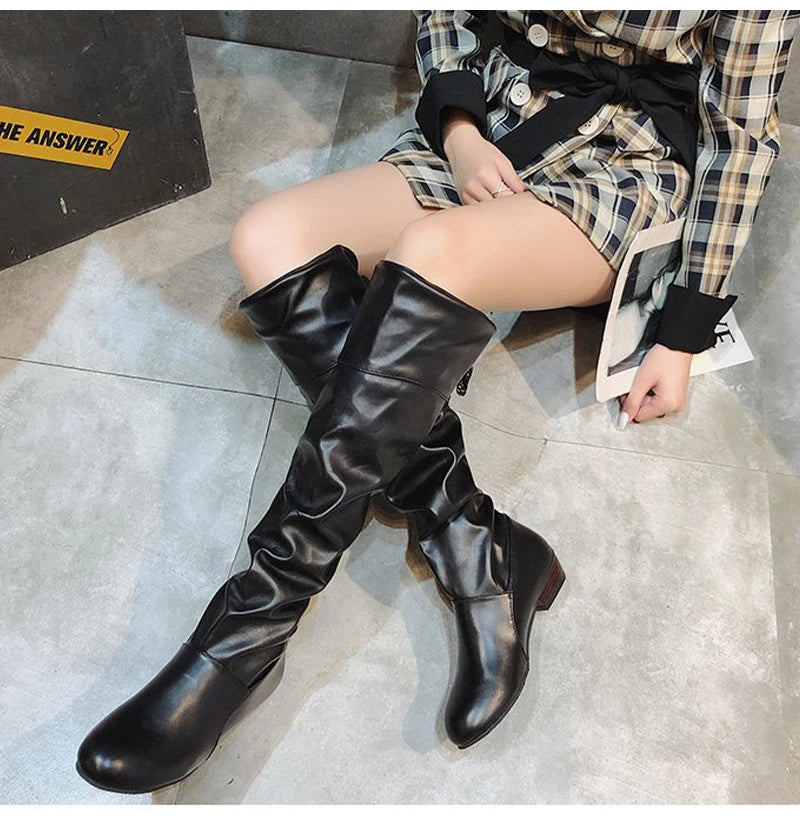 Knee High Leather Boots