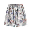 Graffiti Plaid Hooded Suits