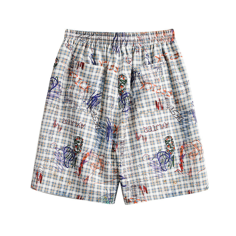 Graffiti Plaid Hooded Suits