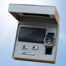 Classic Elegant Watch -Tie and Matching Buttons Set