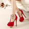 Ankle T-strap Platform Peep Toe Pumps - Party & Dress Heels
