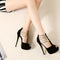 Ankle T-strap Platform Peep Toe Pumps - Party & Dress Heels