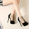 Ankle T-strap Platform Peep Toe Pumps - Party & Dress Heels