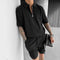 Casual Modern Short Sleeve Matching Shorts Set