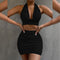2pcs Dress - Top And Pleated Hip-covering Skirt